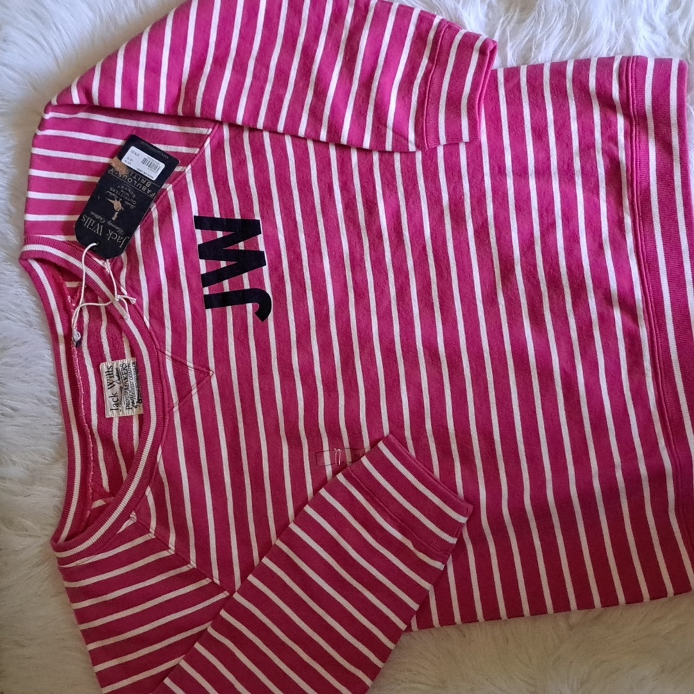 Jack Wills Dark Pink Crew Sweatshirt
